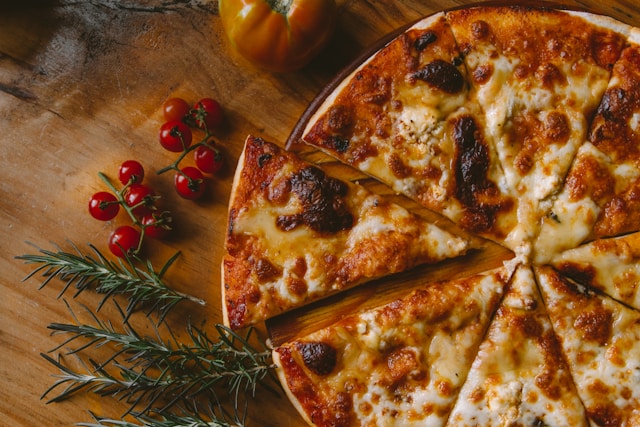 Fresh pizza at Codfather
